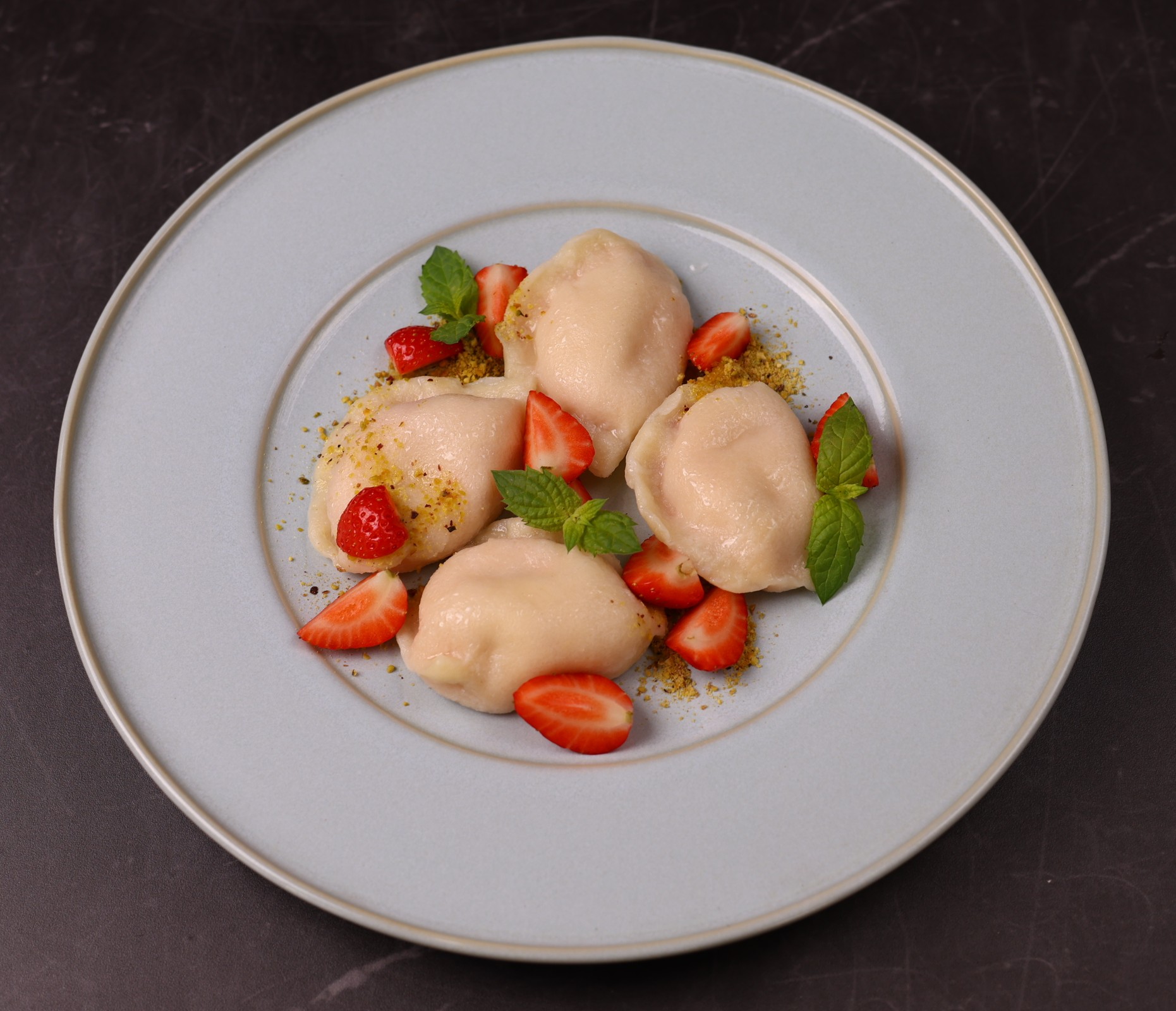 Pierogi sernik baskijski